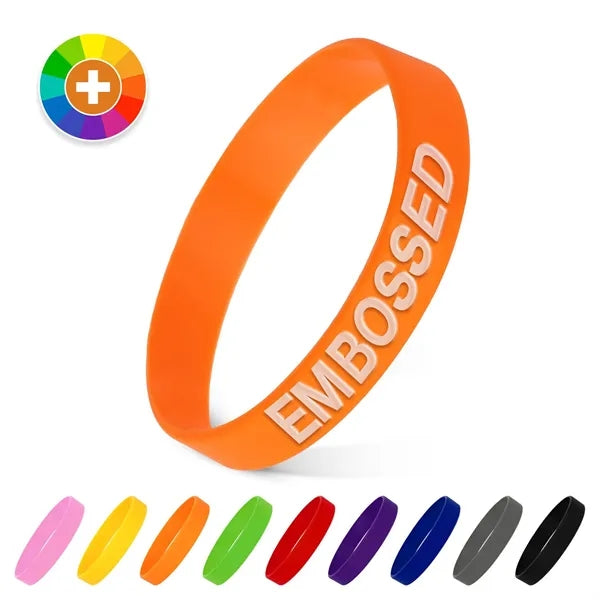 Debossed/Embossed Silicone Wristband