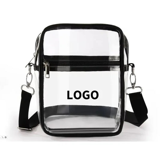 Clear Crossbody Bag with Black Strap