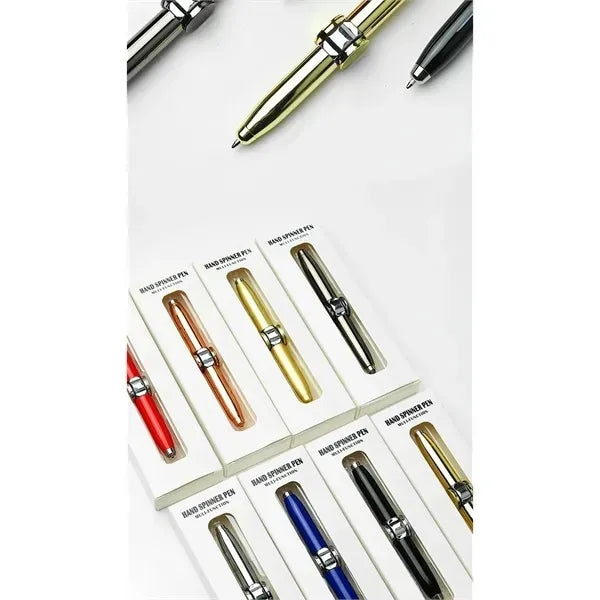 Copper Fidget Pen with LED Light Ballpoint and Flashlight