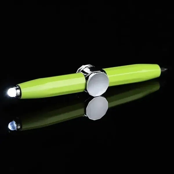 Copper Fidget Pen with LED Light Ballpoint and Flashlight