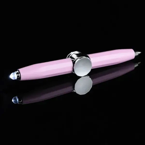Copper Fidget Pen with LED Light Ballpoint and Flashlight