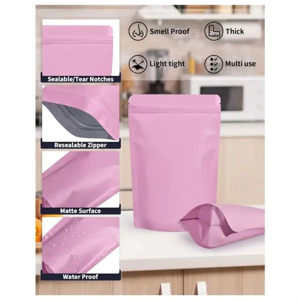 Resealable Aluminum Foil Pouch Ziplock Bag