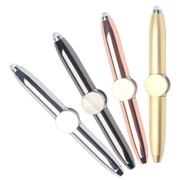 Hand Fidget Metal Pen with Flashlight