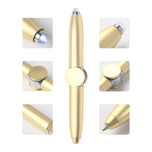 Hand Fidget Metal Pen with Flashlight