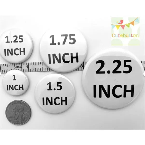 2.25" Round Custom Full Color Pin Back Buttons