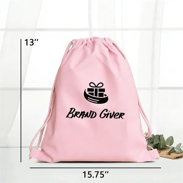 Cotton Foldable Drawstring Bag for Sports Gym