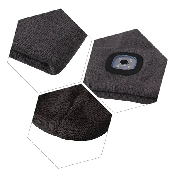 Acrylic fiber Knit Beanie Hat W/LED Light,USB Rechargeable