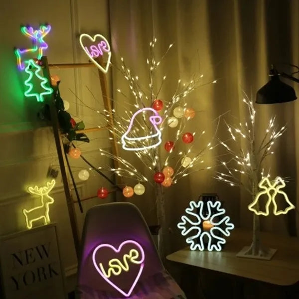 Christmas Decor Warm Lighted Birch Trees with LED Lights