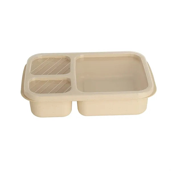 3 Compartment Wheat Straw Bento Lunch Box