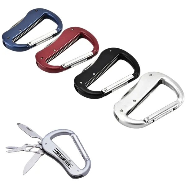 Outdoor Multi-Function Scissors with Carabiner Clip