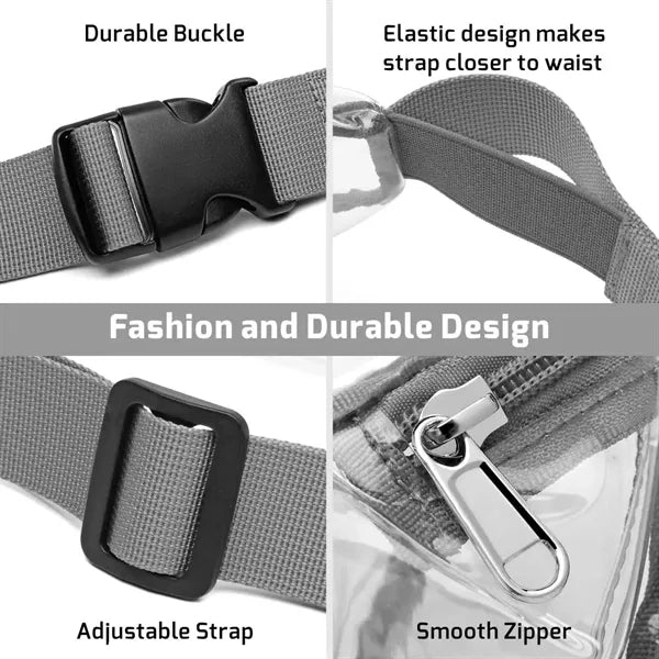 PVC Transparent Waterproof Waist Bag for Outdoor Sports
