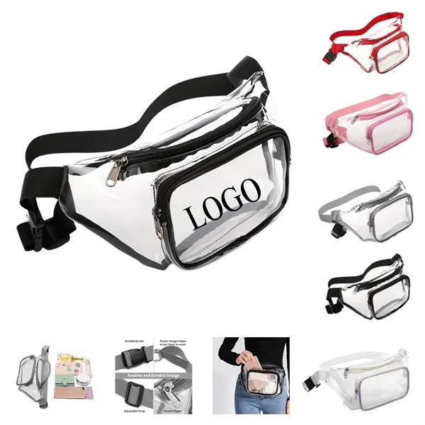 PVC Transparent Waterproof Waist Bag for Outdoor Sports