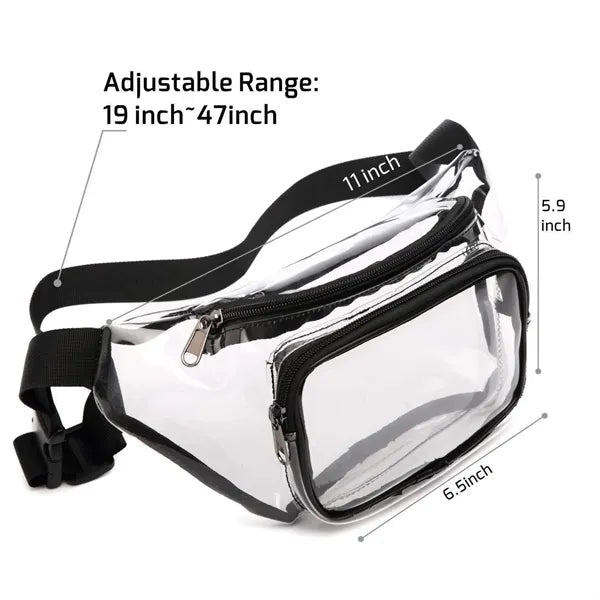 PVC Transparent Waterproof Waist Bag for Outdoor Sports