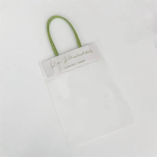 Clear Gift Bags with Handles Transparent Plastic Totes