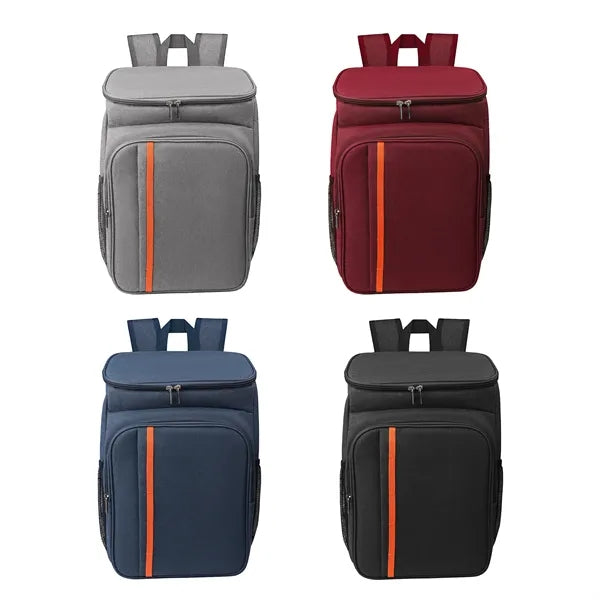 23L Large Oxford Zipper Insulated Backpack Cooler Bag
