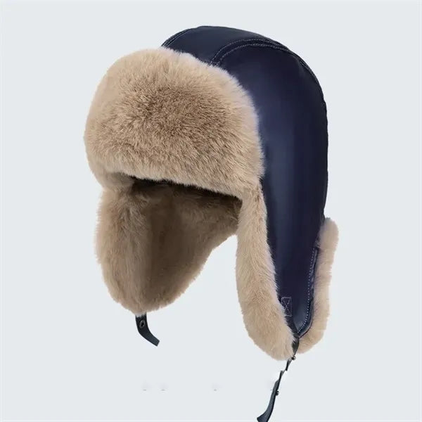 Winter Trapper Hat with Faux Fur Lining