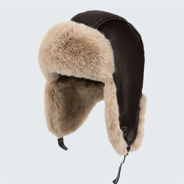 Winter Trapper Hat with Faux Fur Lining