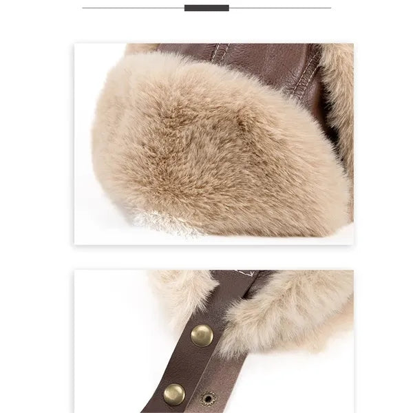 Winter Trapper Hat with Faux Fur Lining