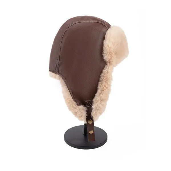 Winter Trapper Hat with Faux Fur Lining
