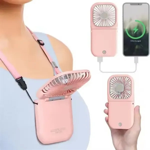 Portable Foldable Fan w/ Power Bank