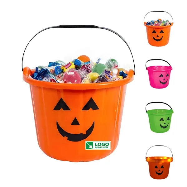 Light Up Halloween Pumpkin Bucket
