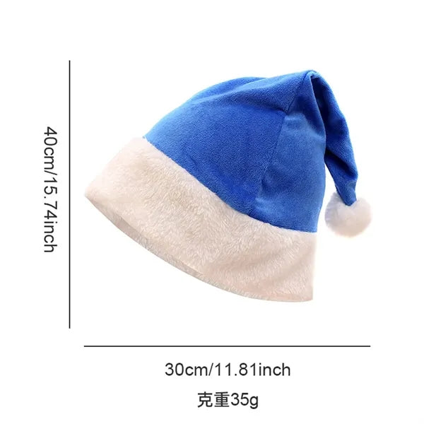 Large Red White Santa Christmas Fur Hat for Women Men