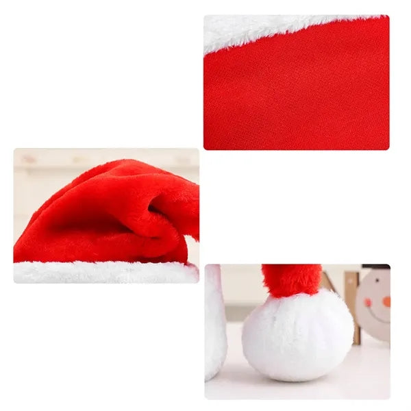 Large Red White Santa Christmas Fur Hat for Women Men