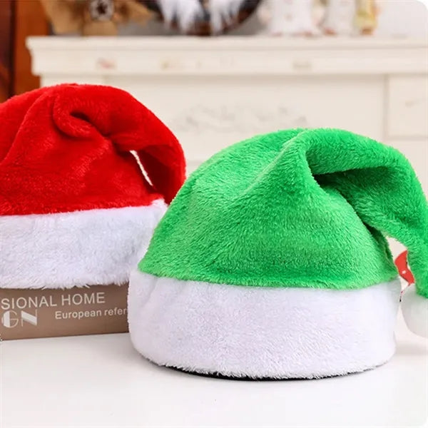 Large Red White Santa Christmas Fur Hat for Women Men