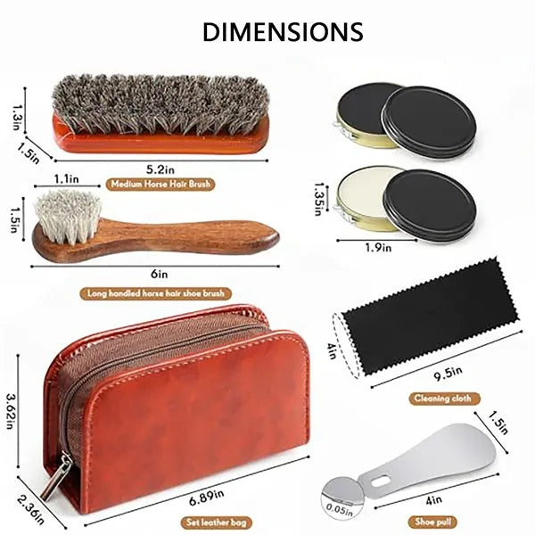 Shoe Polish & Care Kit - Leather Shine for Men