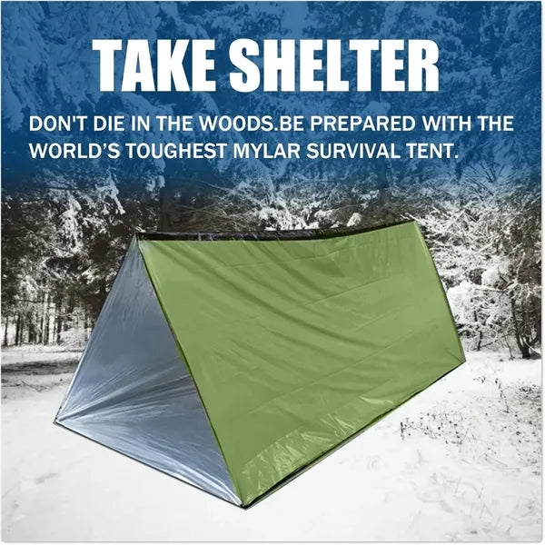 Outdoor Foldable Thermal Blanket Emergency Survival Tent