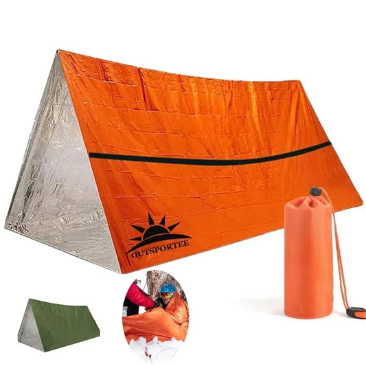 Outdoor Foldable Thermal Blanket Emergency Survival Tent