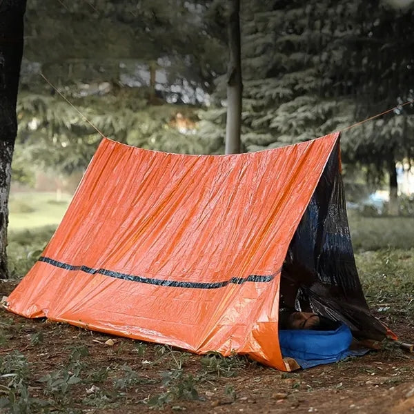 Outdoor Foldable Thermal Blanket Emergency Survival Tent