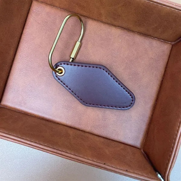 Hotel PU Leather Keychain