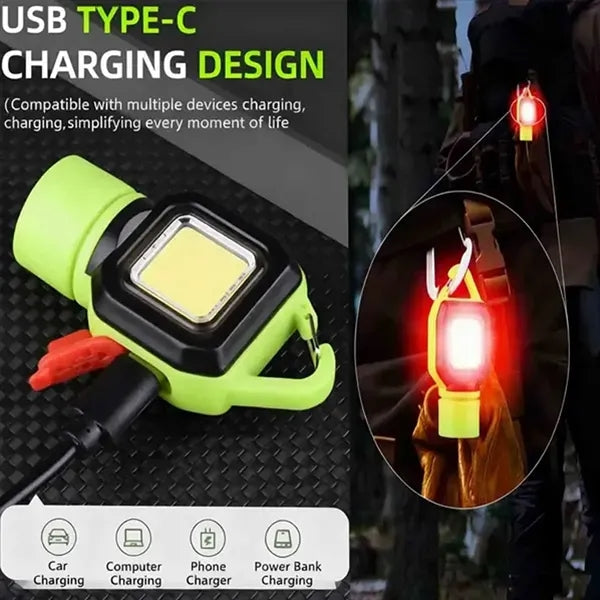 Mini COB Keychain Flashlight