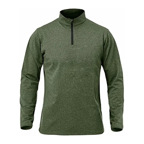 Men's Quarter Zip Up Pullover Long Sleeve Sweatshirt