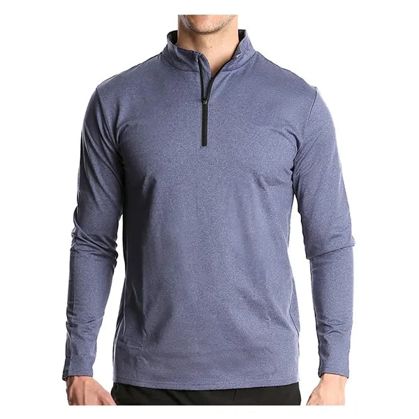 Men's Quarter Zip Up Pullover Long Sleeve Sweatshirt