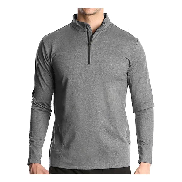 Men's Quarter Zip Up Pullover Long Sleeve Sweatshirt