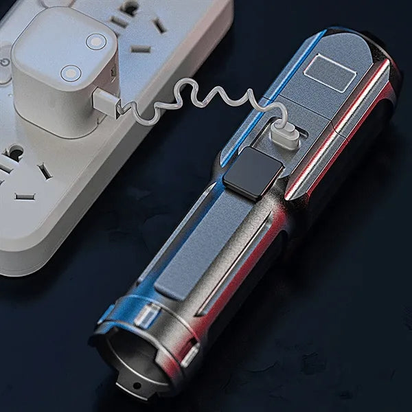 Rechargeable Zoomable LED Flashlight