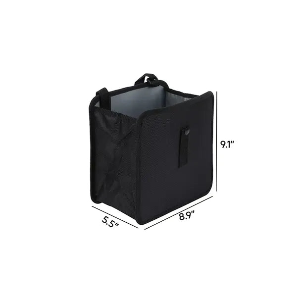 Foldable Oxford Car Trash Bin w/ Leakproof Liner