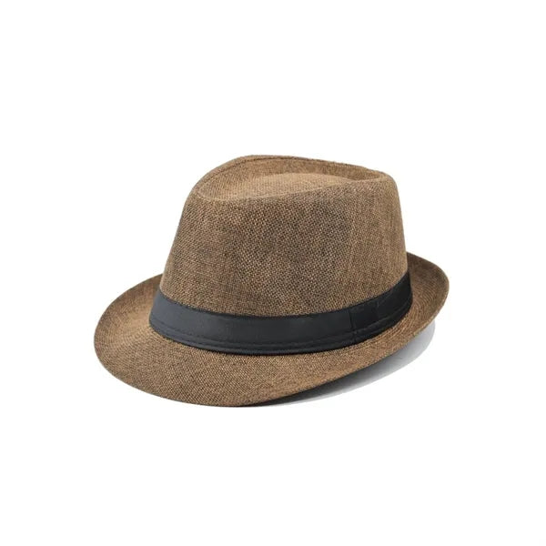 Classic Cotton Linen Fedora Hat