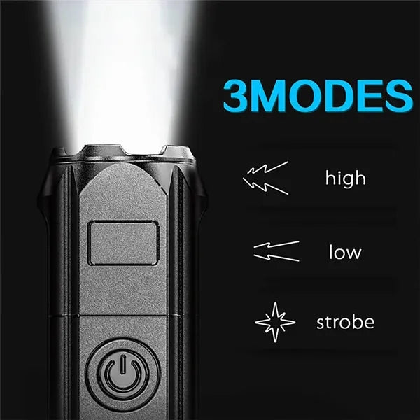 Rechargeable Zoomable LED Flashlight