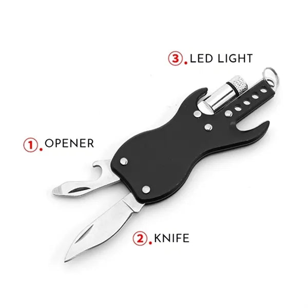 Compact 3-in-1 Outdoor Utility Keychain Tool