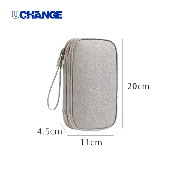 Travel Cable Organizer Case With Power Bank Pocket