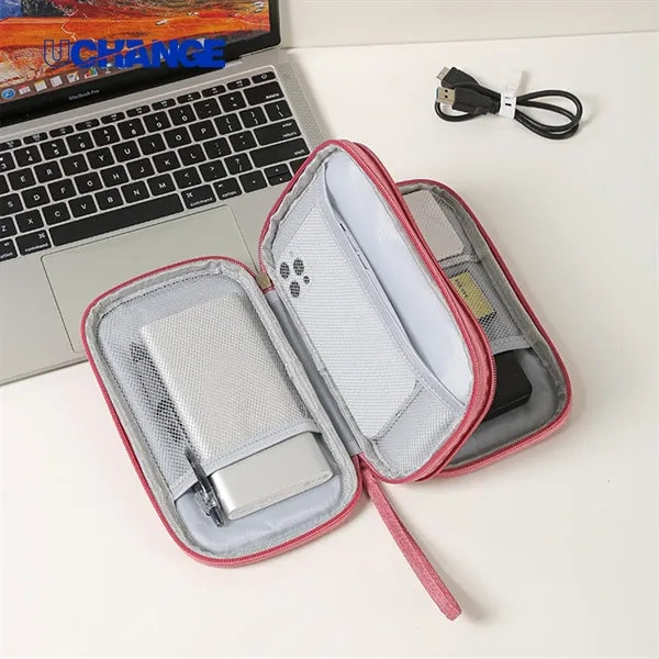Travel Cable Organizer Case With Power Bank Pocket
