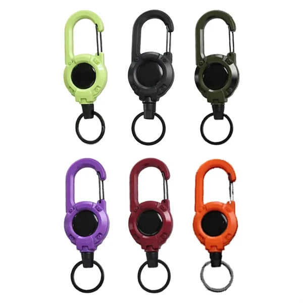 Retractable Wire Keychain Durable Outdoor Utility Emergency