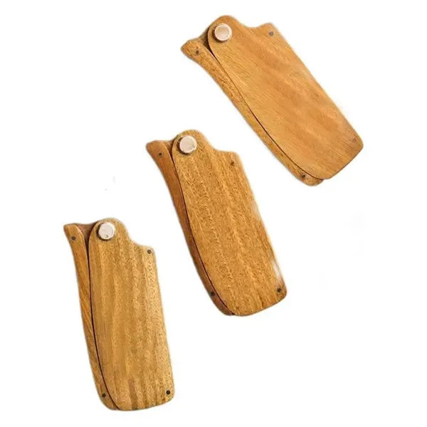 Premium Foldable Wooden Comb Stylish Grooming Accessory