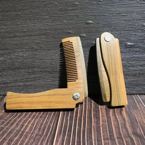 Premium Foldable Wooden Comb Stylish Grooming Accessory