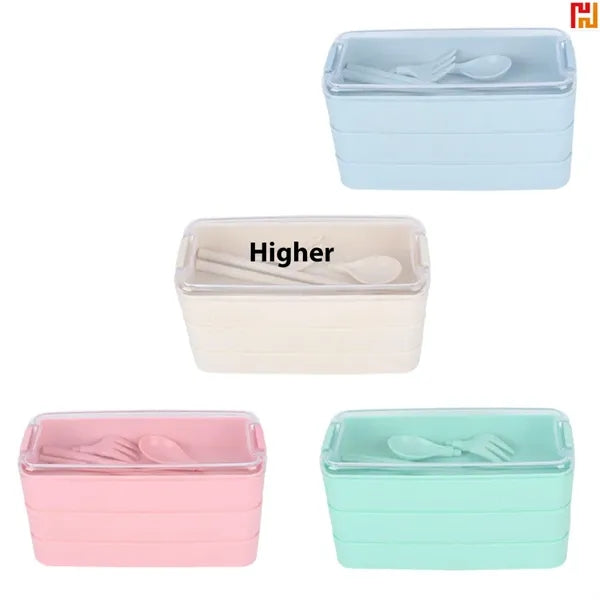 3 In 1 Wheat Straw Lunch Box