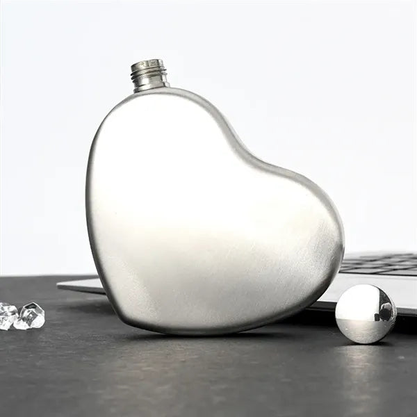 3oz Mini Stainless Steel Heart Shape Hip Flask