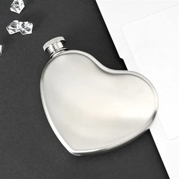 3oz Mini Stainless Steel Heart Shape Hip Flask